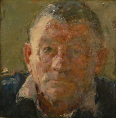 Bernlef met mistig duinlandschap (detail)